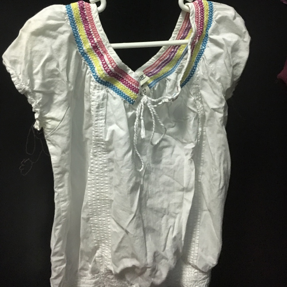 White And Rainbow Top